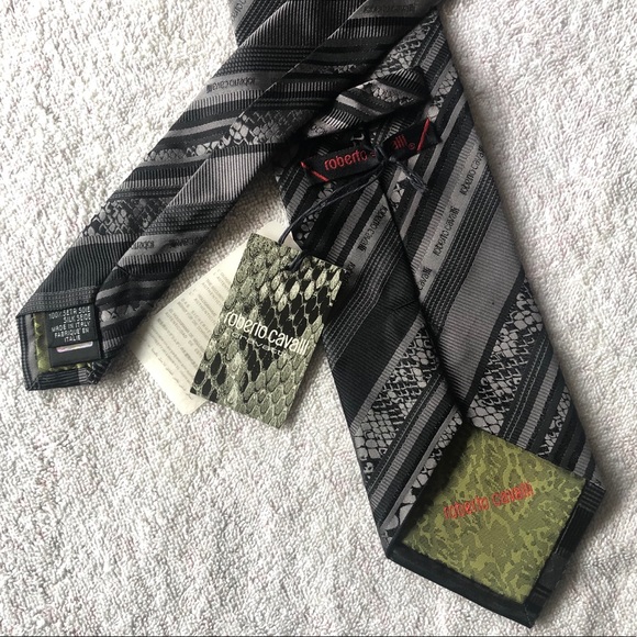 Roberto Cavalli Other - Roberto Cavalli 100% Silk Cravatta Tie NWT